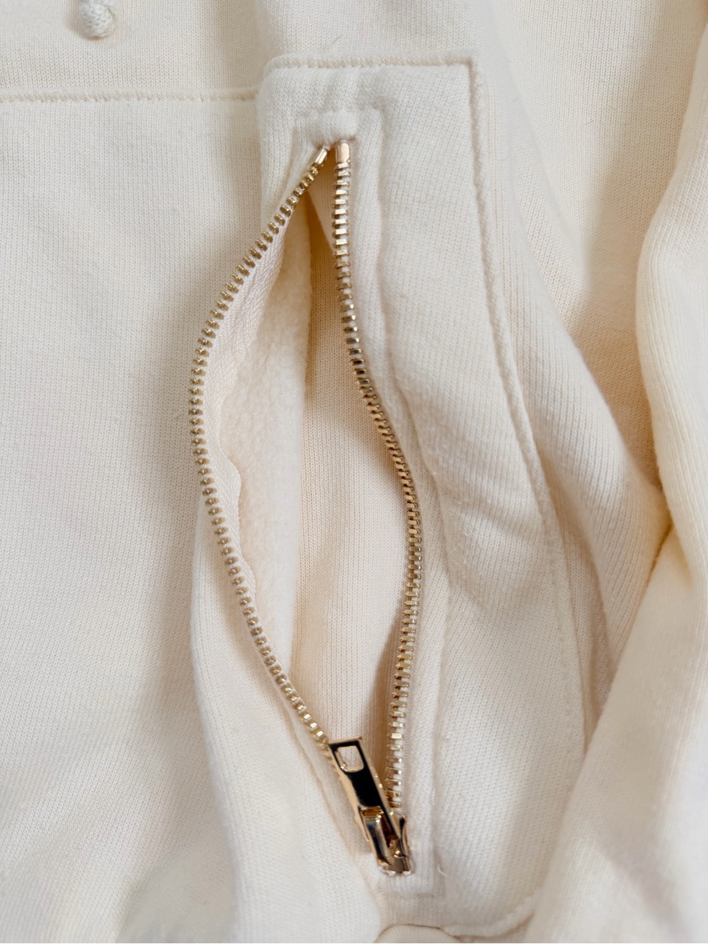 Aviator Nation Cream Hoodie with velvet Stripe Sleeve - RARE 🌈 MEDIUM - Picture 5 of 16